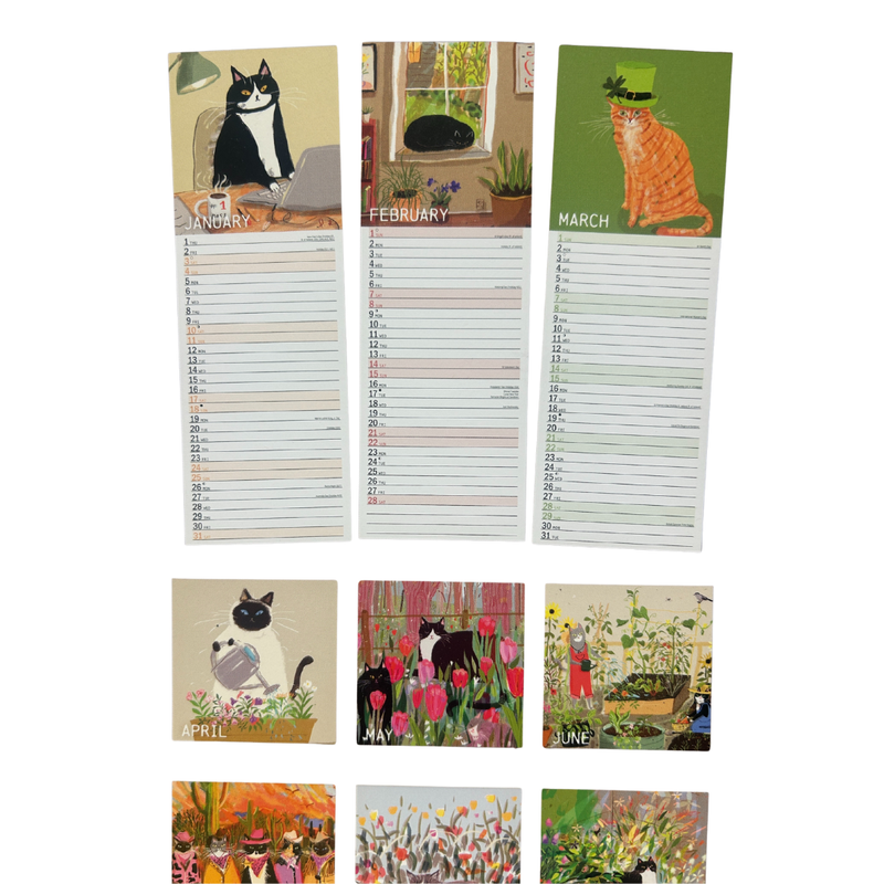 Cats Slim Calendar 2026.