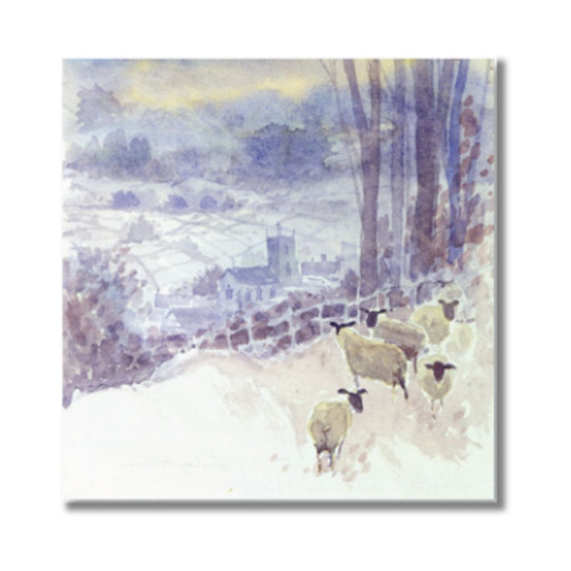 Gaelic Watercolour Sheep- Christmas Card