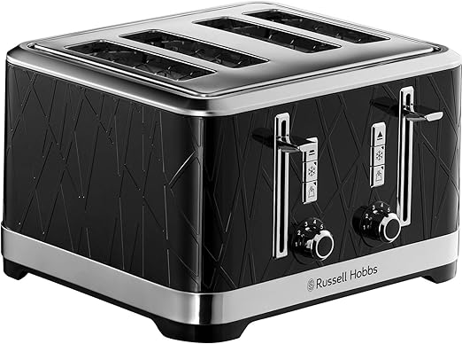 Russell Hobbs Structure Black 4 Slice Toaster