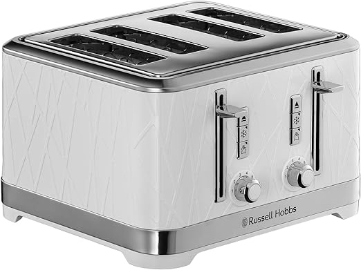 Russell Hobbs Structure White 4 Slice Toaster