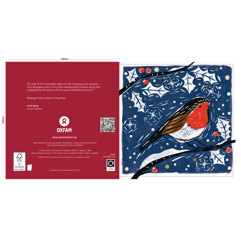 Let it Snow Robin - Christmas Cards